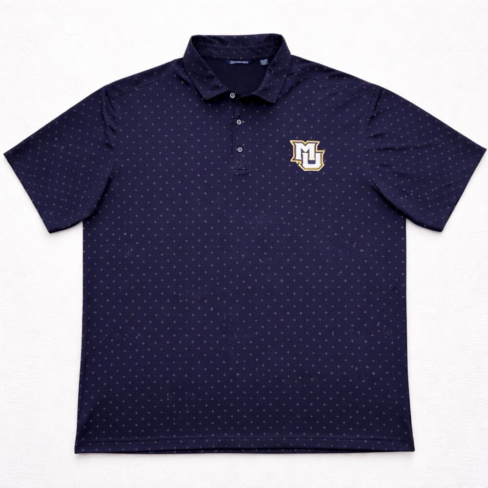 Cutter & Buck Marquette Golden Eagles Polo Shirt Men’s 4XLT Navy Golf NCAA